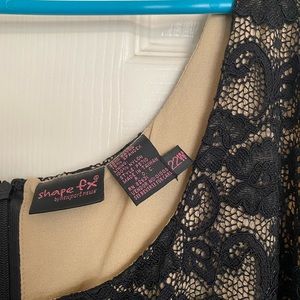 Black lace cocktail dress